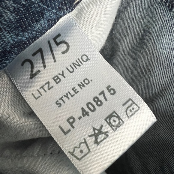 Uniq by Litz acid washed distressed flare leg jeans size 27/5 - Picture 6 of 6